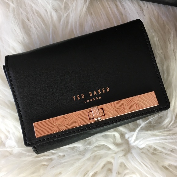Ted Baker Handbags - Ted Baker Leather Twist Lock Mini Purse - Wallet